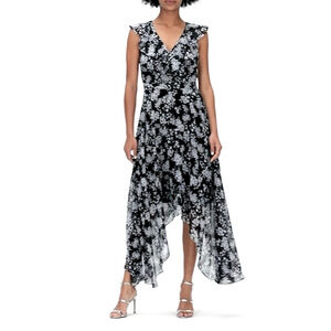 Banana Republic Floral Asymmetrical Maxi Dress Size 6 Fairy Feminine Evening NWT